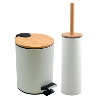Spirella Papelera Con Pedal Y Escobilla 5l Adonis Blanco Spirella