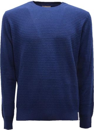Brooksfield Wollen Trui - Heren - Ronde hals truien - Blauw - 2XL - Wol - Truien & Vesten
