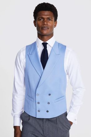 Moss Tailored Fit Sky Morning Waistcoat