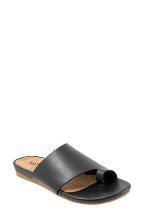 Softwalk Corsica 2.0 Toe Loop Sandal in Black at Nordstrom, Size 10.5