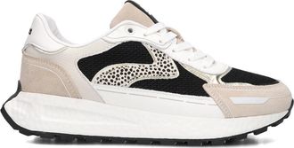 Maruti Schoenen, Dames, Veelkleurig, 37 EU, Katoen, Beige Suede Low-Top June Sneakers