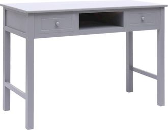 vidaXL Writing Desk Gray 43.3x17.7x29.9 Wood, 284156