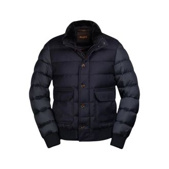 Moorer Jassen - Heren - Gewatteerde jassen - Blauw - XL - Wol - Jassen