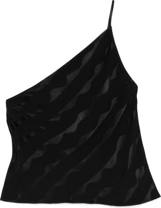 Rixo One-shoulder Wave-pattern Top