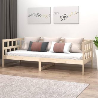 Berkfield Home Day Bed Solid Wood Pine 90x200 cm in Brown