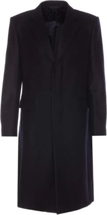 Givenchy Blauwe Winterjassen - Heren - Mantel - Blauw - L - Jassen