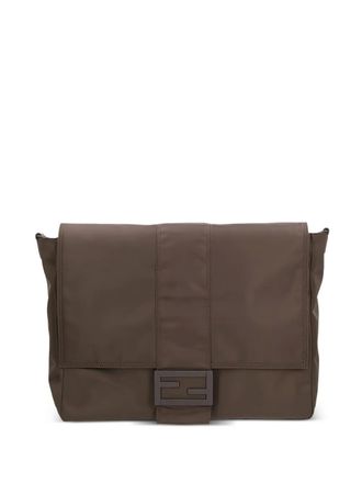 Fendi baguette messenger nylon bag - Brown