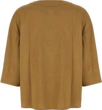 Max Mara Womens Beige Linen Blouse