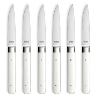 Amefa Estuche de 6 cuchillos carne Acero inoxidable Blanco