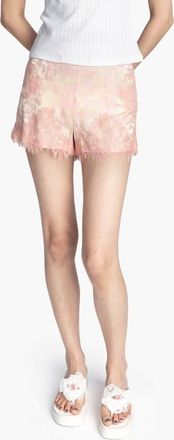 Anna Sui Damask Rose Brocade Shorts in Blush at Nordstrom, Size 4