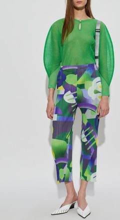 Pleats Please Issey Miyake Pleated Top, Womens, Green