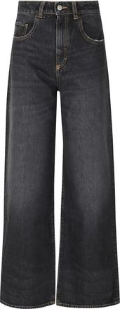 Icon Denim Los Angeles Poppy Wide Leg Jeans - Dames - Jeans - Zwart - Maat: W27 Katoen