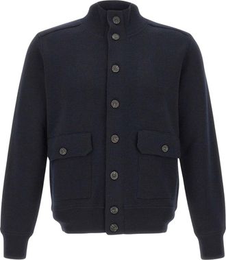 KANGRA Cardigan - Heren - Vesten - Blauw - 2XL - Wol - Truien & Vesten