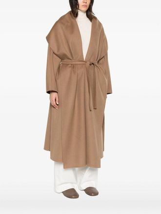 Max Mara Belted Shawl-collar Coat