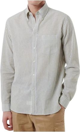 Xacus Gestreept Linnen Overhemd Tailor Fit - Heren - Casual Overhemden - Veelkleurig - 3XL - Linnen - Overhemden