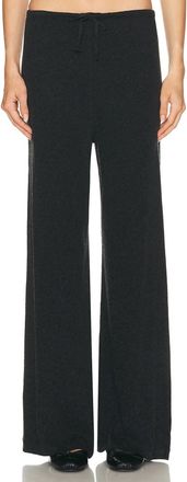 Enza Costa Cashmere Jersey Easy Drawcord Pant In Charcoal