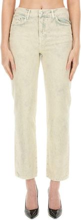 Moschino Faded Wash Cropped Jeans