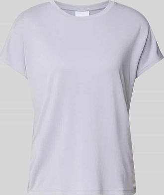 Jake*s T-Shirt mit geripptem Rundhalsausschnitt in Lavender, Gr&ouml;&szlig;e 38