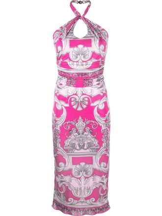 Versace Jurk met Barocco print - Roze