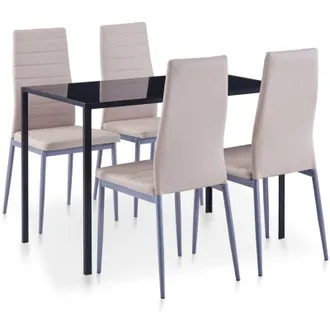 vidaXL Set da Pranzo 5 pz Cappuccino - Vidaxl