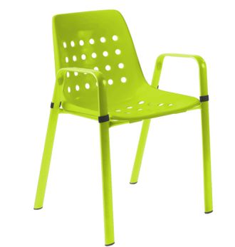 Schubiger M&ouml;bel Gartenstuhl Bermuda mit Armlehne Rundoval