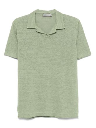 Canali linen T-shirt - men - Linen/Flax - 50 - Green