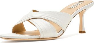 Badgley Mischka Xania Womens Sandals Ivory Silk : 9.5 M