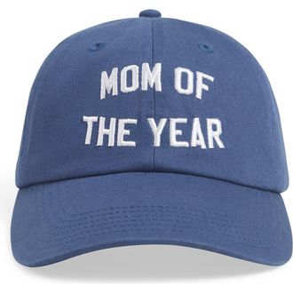 Favorite Daughter Mom of the Year Cotton Twill Baseball Cap in Navy at Nordstrom