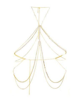 8 by YOOX CHAINS & RHINESTONES BODY JEWEL TOP