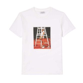 Lacoste Dames/Dames Bedrukt Piqu&eacute; T-shirt (Wit)