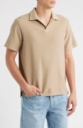 Frame Denim Jacquard Polo in Summer Beige at Nordstrom, Size Small