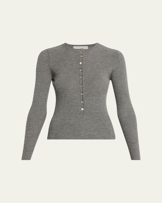 Nackiy&eacute; Insider Wool Rib Henley Top