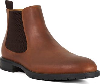 Dune London Mens Cohens - Leather Chelsa Boots - Brown - Size UK 10