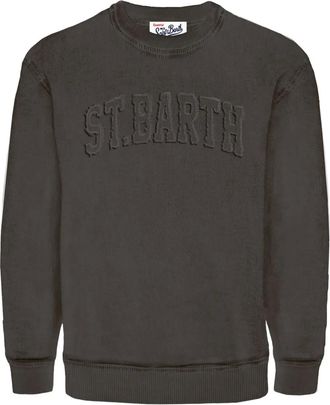 MC2 Saint Barth logo-embroidered long-sleeved sweatshirt - men - Cotton - L - Grey