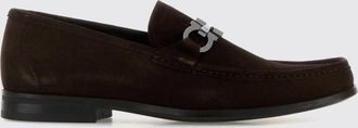Ferragamo Mocassini penny in pelle scamosciata con morsetto Gancini