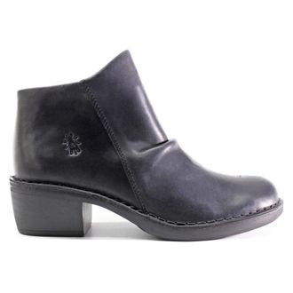FLY London MERK093FLY Rug Leather Womens Ankle Boots - Black - Size:UK 6