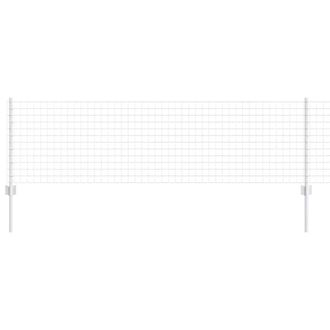 Berkfield Home Euro Fence with 11 U Posts Silver 0, 6x25 m Steel