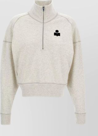 Isabel Marant cotton-blend relaxed-fit half-zip sweatshirt