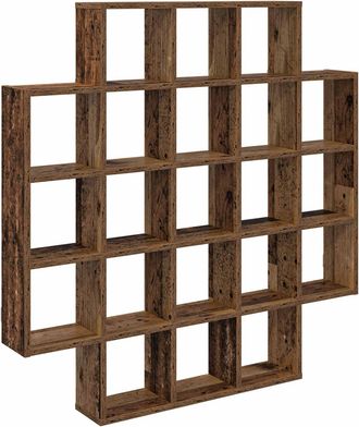 vidaXL Estante De Pared Madera Envejecida 100 X 13 X 100 Cm Vidaxl