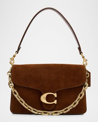 Coach Tabby Chain Suede Shoulder Bag