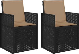 vidaXL Sillas De Comedor De Jard&iacute;n 2 Uds. Gris Antracita Y Topo Pp Vidaxl