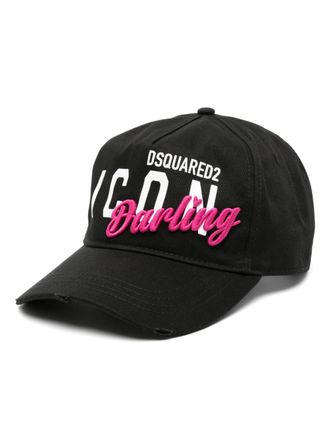Dsquared2 Honkbalpet met logoprint - Zwart