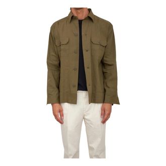 HUGO BOSS Overhemden, Heren, Groen, L, Linnen, Cole Shirt