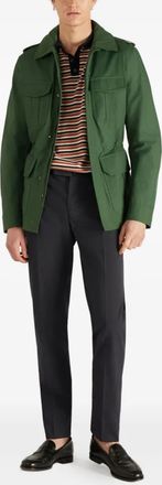 Incotex Mens Blue Cotton Wool Trousers - Black - Size EU 50 (Mens)