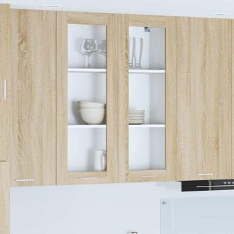 vidaXL vidaXL Armadio pensile con porta Rovere Sonoma 80 x 31 x 100 cm