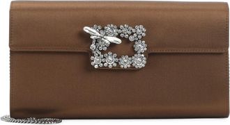 Roger Vivier Dragonfly Envelope - female - Roger Vivier - Clutches - Brown - ONE SIZE - Bags