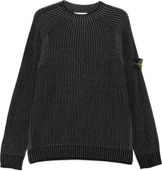 Stone Island Ribbed-knit Logo-patch Sweater
