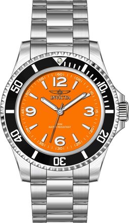 Invicta Specialty 69714 Herenhorloge - Quartz Uurwerk - Roestvrij Staal met Oranje Wijzerplaat - 40 mm