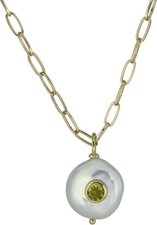Rachel Reinhardt Jewelry 14K Plated Peridot 15Mm Necklace