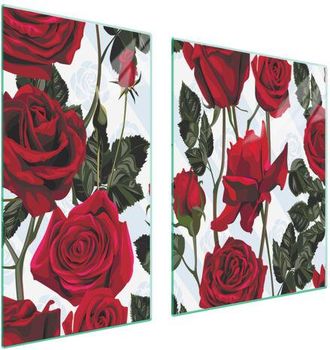 OEM Placa Protectora De Vidrio Para Estufa 90x52 Roses